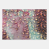 Feuille De Papier Cadeau Purple Bourgogne Aqua Mint Zebra (Devant 2)