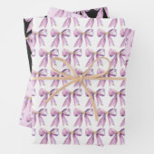 Feuille De Papier Cadeau Purple Coquette Bow (En situation)