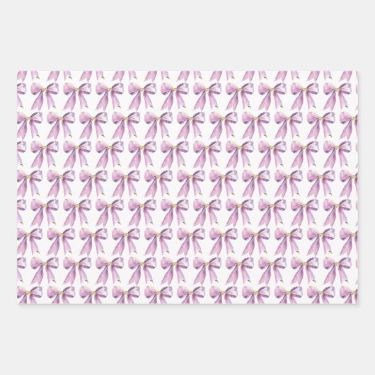 Feuille De Papier Cadeau Purple Coquette Bow (Devant)