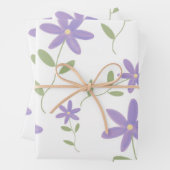Feuille De Papier Cadeau Purple daisies (En situation)