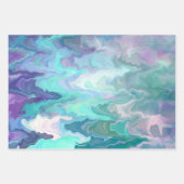 Feuille De Papier Cadeau Purple et Rhapsody bleue | Art Abstrait (Devant)