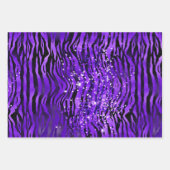 Feuille De Papier Cadeau Purple Glam Glitter Sparkle Patterns (Devant)