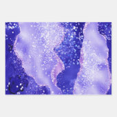 Feuille De Papier Cadeau Purple Glam Glitter Sparkle Patterns (Devant 3)
