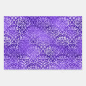 Feuille De Papier Cadeau Purple Glam Glitter Sparkle Patterns (Devant)