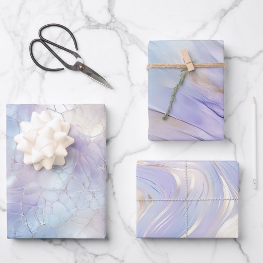 Feuille De Papier Cadeau Purple Gold Dream (Recto)