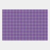Feuille De Papier Cadeau Purple Gray Plaid Tartan (Devant 2)
