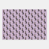 Feuille De Papier Cadeau Purple Halloween jolie sorcière (Devant 3)