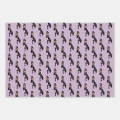 Feuille De Papier Cadeau Purple Halloween jolie sorcière (Devant 2)