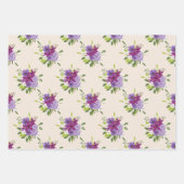 FEUILLE DE PAPIER CADEAU PURPLE & LAVENDER EASTER CROISES EAU COULEUR FLEUR (Devant 2)