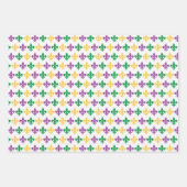 FEUILLE DE PAPIER CADEAU PURPLE ORANGE JAUNE GARS MARDI THÈME (Devant)