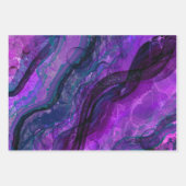 Feuille De Papier Cadeau Purple Passion Alcool Encre Conception abstraite (Devant 3)