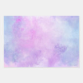 Feuille De Papier Cadeau Purple Stars Confetti Aquarelle Unicorne (Devant 2)