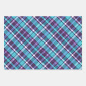 Feuille De Papier Cadeau Purples, Teals, Blue & White Plaid (Devant)