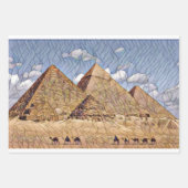 Feuille De Papier Cadeau Pyramide de Gizeh par Mirsat Karabel (Devant 3)