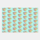 Feuille De Papier Cadeau Python albino jaune (Devant 2)