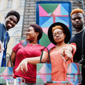 Feuille De Papier Cadeau Quadrants 