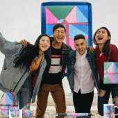 Feuille De Papier Cadeau Quadrants 