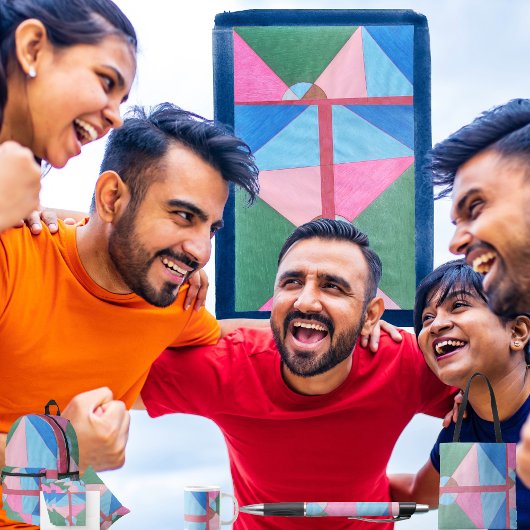 Feuille De Papier Cadeau Quadrants 