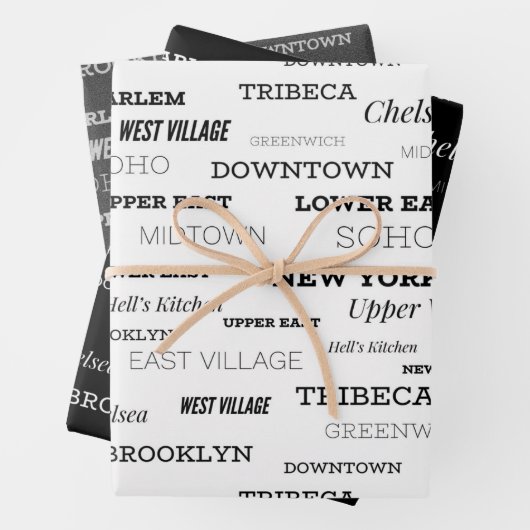 Feuille De Papier Cadeau Quartiers de New York (En situation)