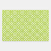 Feuille De Papier Cadeau Quatrefoil vert, Latticework, Trellis marocain (Devant)