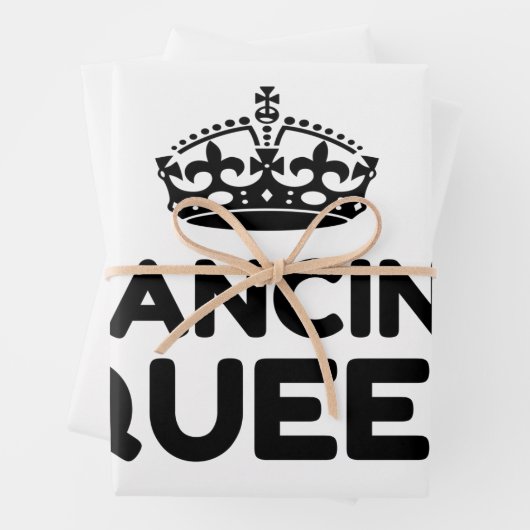 FEUILLE DE PAPIER CADEAU QUEEN DANCING (En situation)