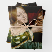 Feuille De Papier Cadeau Quentin Matsys - Amateurs jumelés (En situation)