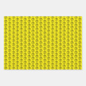 Feuille De Papier Cadeau Questions Marques Motif jaune (Devant 3)