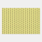 Feuille De Papier Cadeau Questions Marques Motif jaune (Devant)