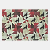 Feuille De Papier Cadeau Quilt de loup Howling (Devant 3)