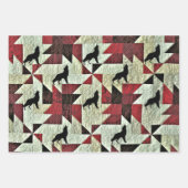 Feuille De Papier Cadeau Quilt de loup Howling (Devant 2)