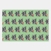 Feuille De Papier Cadeau Raccoon de Noël  (Devant 2)