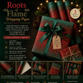 Feuille De Papier Cadeau Racines de Flamme