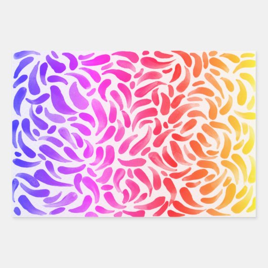 Feuille De Papier Cadeau Rainbow Art Theme Peinture Fille Anniversaire (Devant)