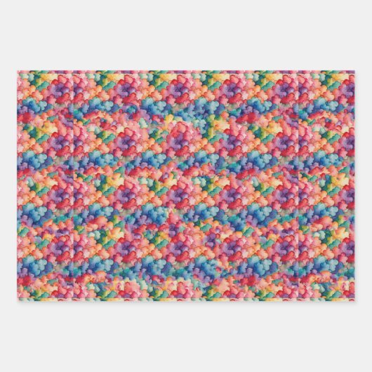 Feuille De Papier Cadeau Rainbow Clouds (Devant 3)