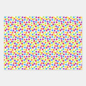 Feuille De Papier Cadeau Rainbow Confetti Nom du coeur (Devant 2)