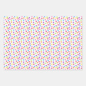 Feuille De Papier Cadeau Rainbow Confetti Nom Pois Anniversaire (Devant)