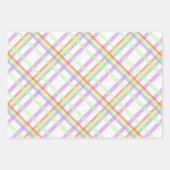 Feuille De Papier Cadeau Rainbow Plaid Chaid Motif (Devant)