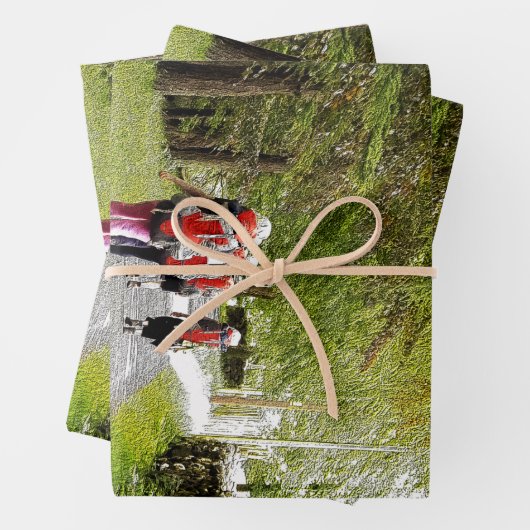 FEUILLE DE PAPIER CADEAU RANDONNÉE (En situation)