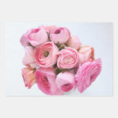Feuille De Papier Cadeau ranunculus rose (Devant 2)