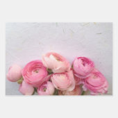 Feuille De Papier Cadeau ranunculus rose (Devant)