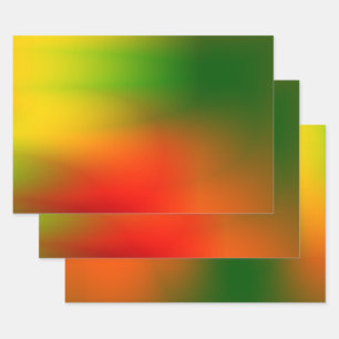 Feuille De Papier Cadeau Rasta Splash de couleur