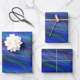 Feuille De Papier Cadeau Rayons multicolores lumineux