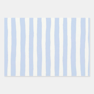 Feuille De Papier Cadeau Rayure classique peinte à la main sur le thème côt