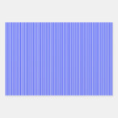 Feuille De Papier Cadeau Rayures Bleu Clair et Blanc (Devant 3)