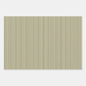 Feuille De Papier Cadeau Rayures Brun Verdâtre et Blanc (Devant 3)