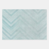 Feuille De Papier Cadeau Rayures Chevron Bleu (Devant)