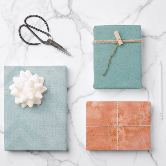 Feuille De Papier Cadeau Rayures Chevron Bleu (Recto)