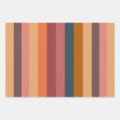 Feuille De Papier Cadeau Rayures d'aquarelle du coucher de soleil (Devant)