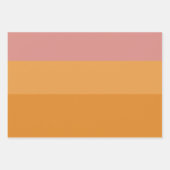 Feuille De Papier Cadeau Rayures de coucher de soleil (Devant)