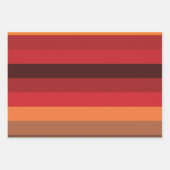 Feuille De Papier Cadeau Rayures de coucher de soleil (Devant)